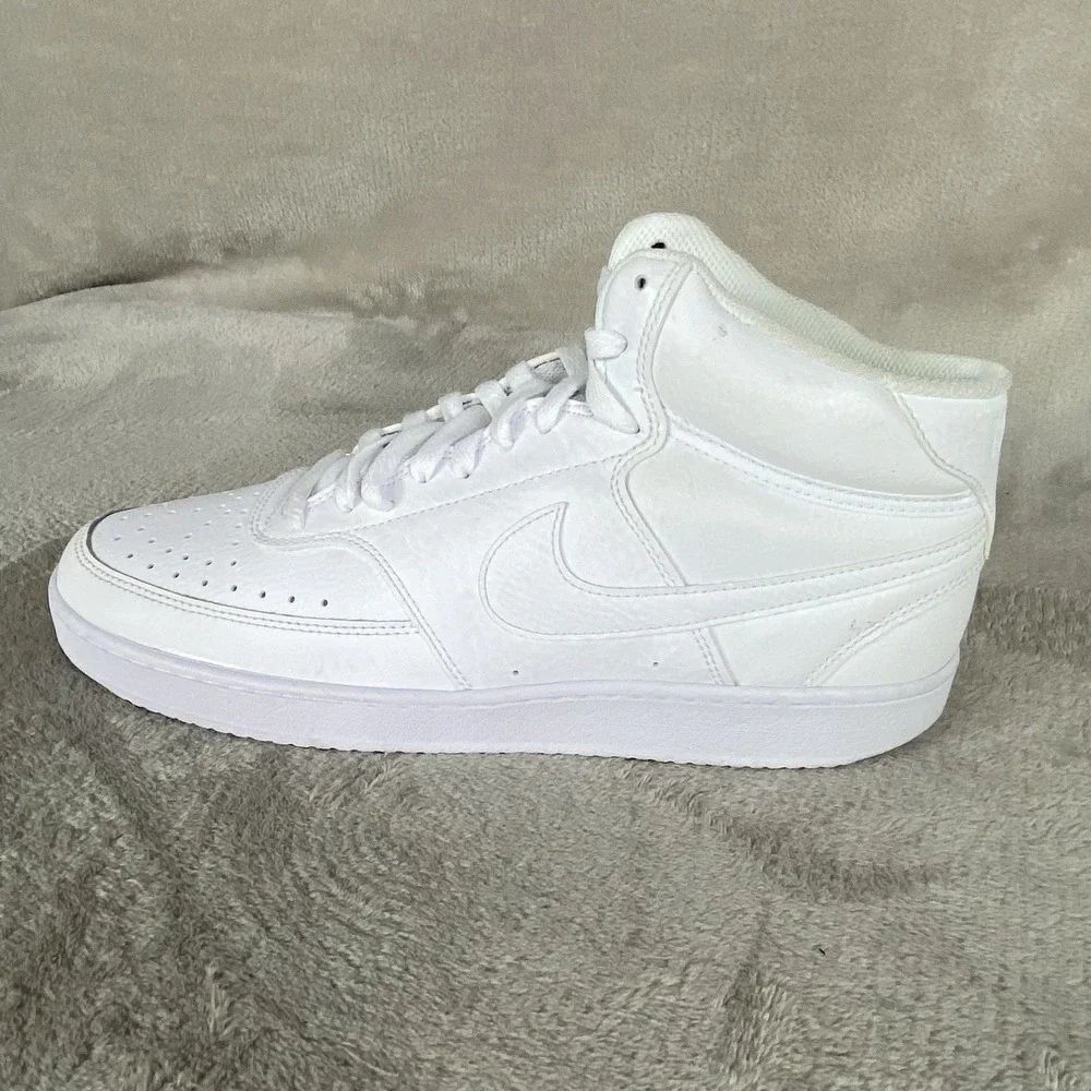 Nike Court Vision Mid Next Nature Mens Sneakers Shoes 10.5 White Leather NEW